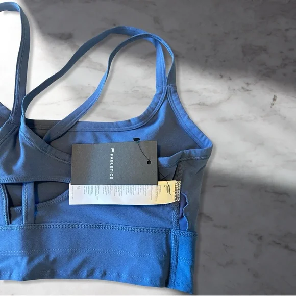 NWT Fabletics Principal Longline Medium Impact Sports Bra In Classic Indigo Sz M - Picture 6 of 11